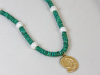 Gypsy Seas Necklace | Green Malachite & Pearls