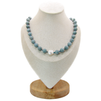 SELENE Necklace | Burmese Jade Beads & Pearl