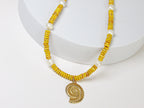 Gypsy Seas Necklace | Yellow Jade & Pearls