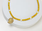 Gypsy Seas Necklace | Yellow Jade & Pearls