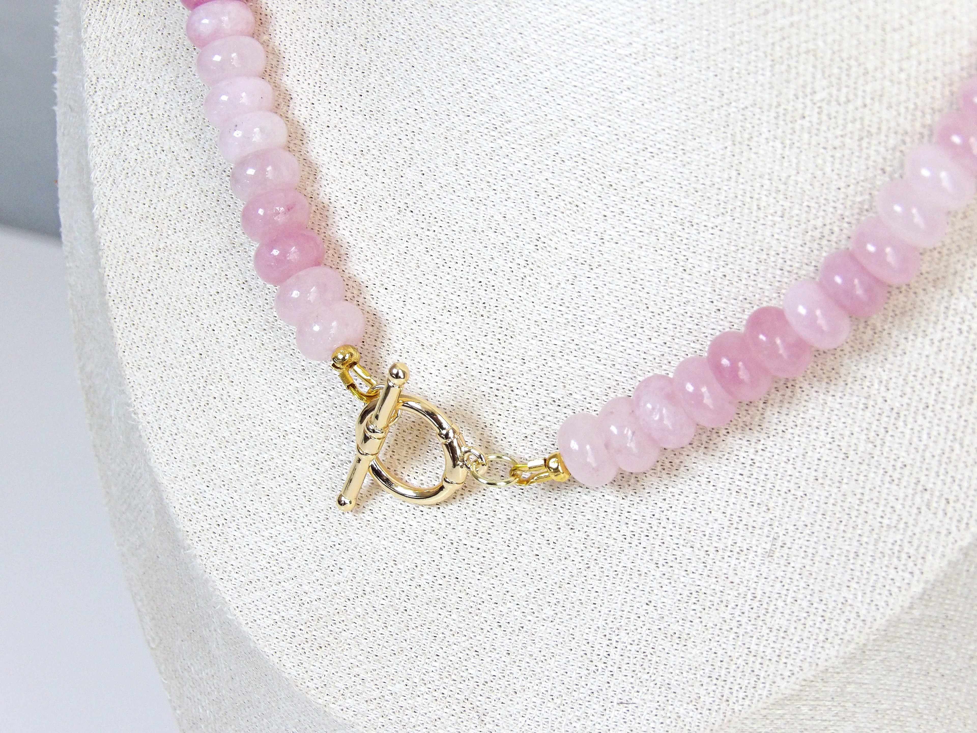EVA Necklace | Pink Candy Beads & Toggle Clasp