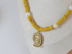 Gypsy Seas Necklace | Yellow Jade & Pearls
