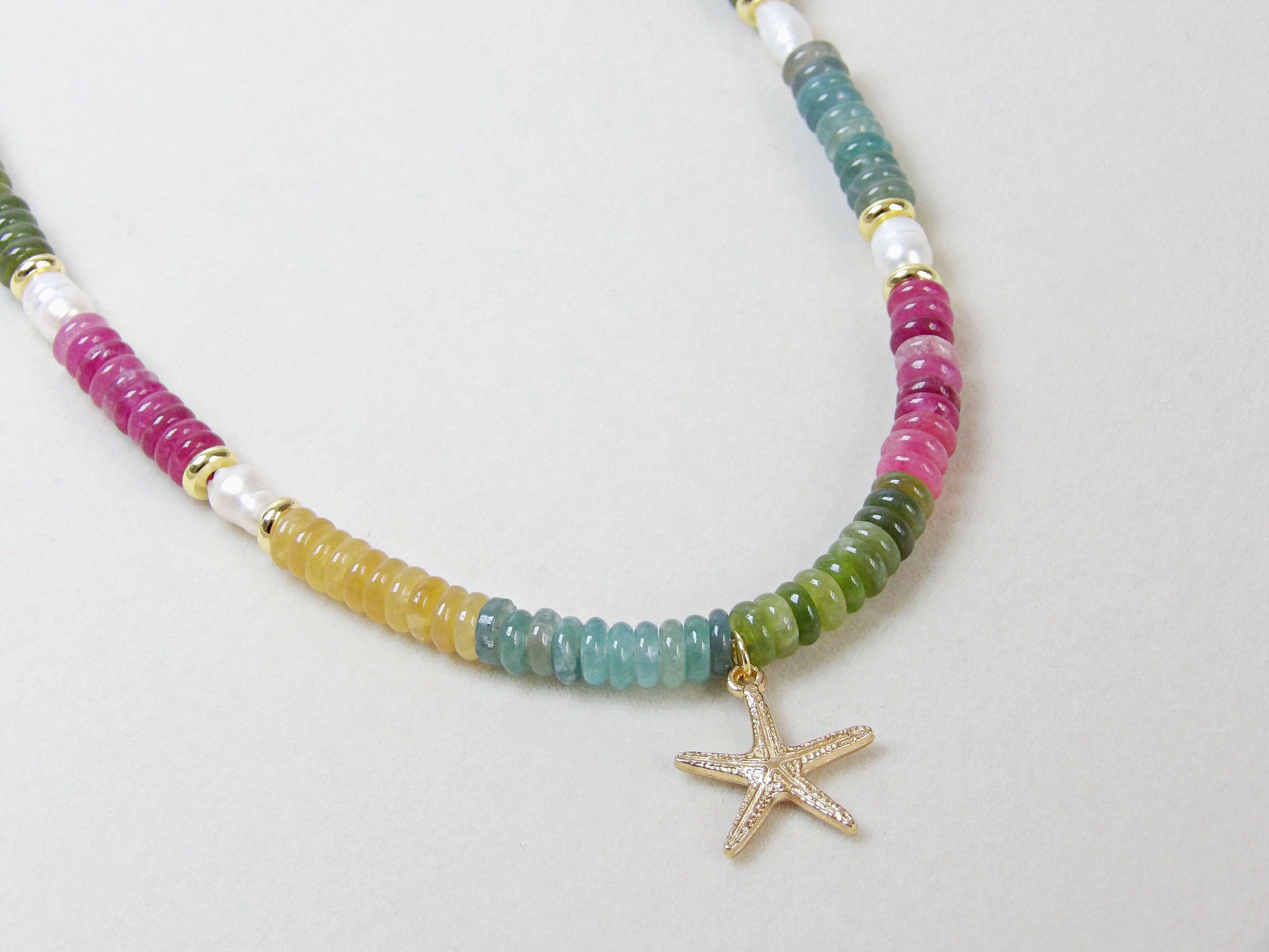 Gypsy Seas Necklace | Multicolor Rainbow Gemstones & Pearls