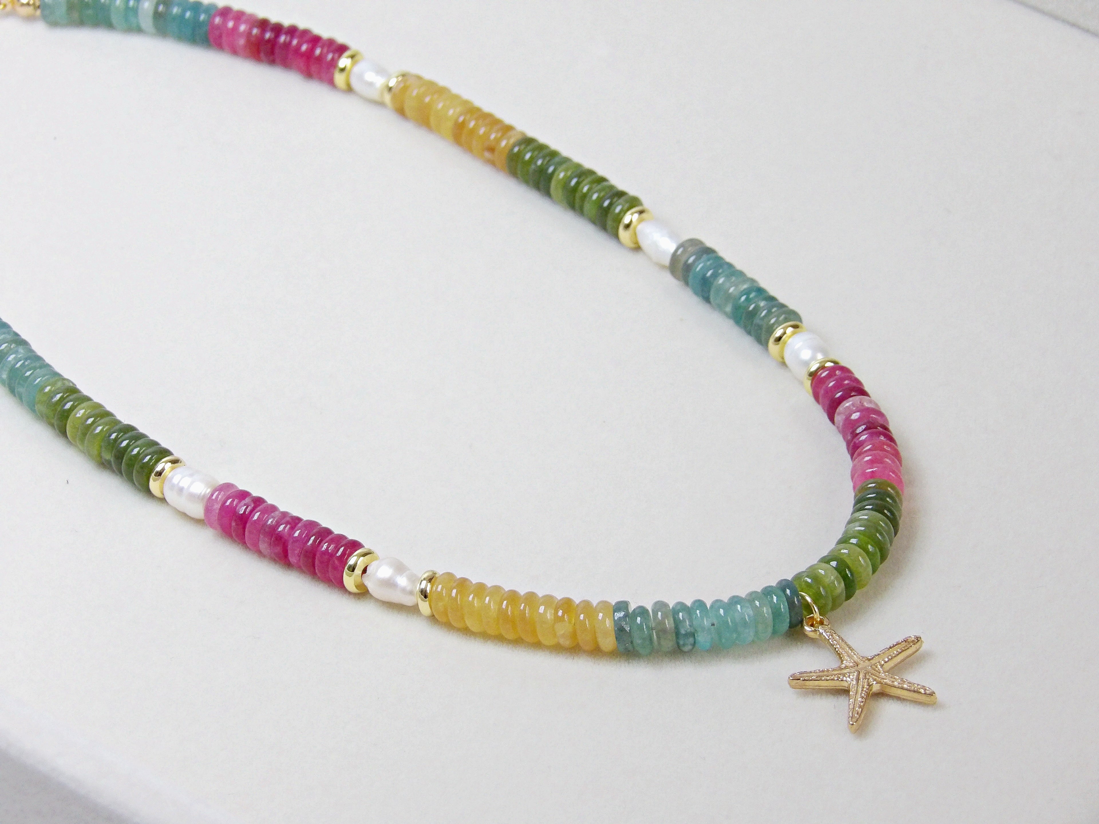 Gypsy Seas Necklace | Multicolor Rainbow Gemstones & Pearls