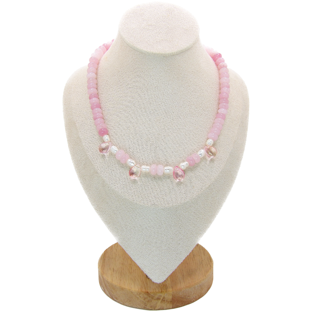 EVA Necklace | Pink Candy Beads & Toggle Clasp