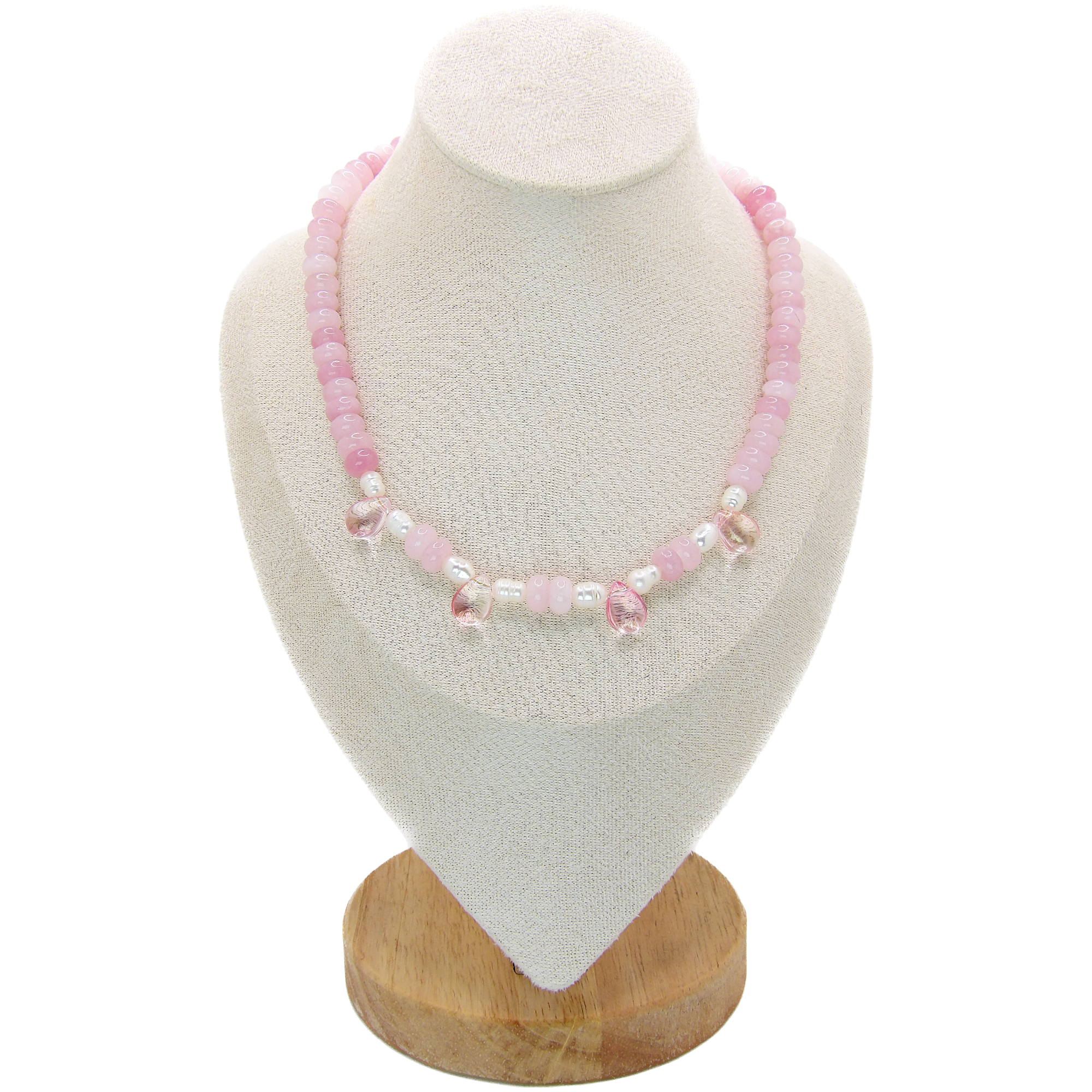 EVA Necklace | Pink Candy Beads & Toggle Clasp