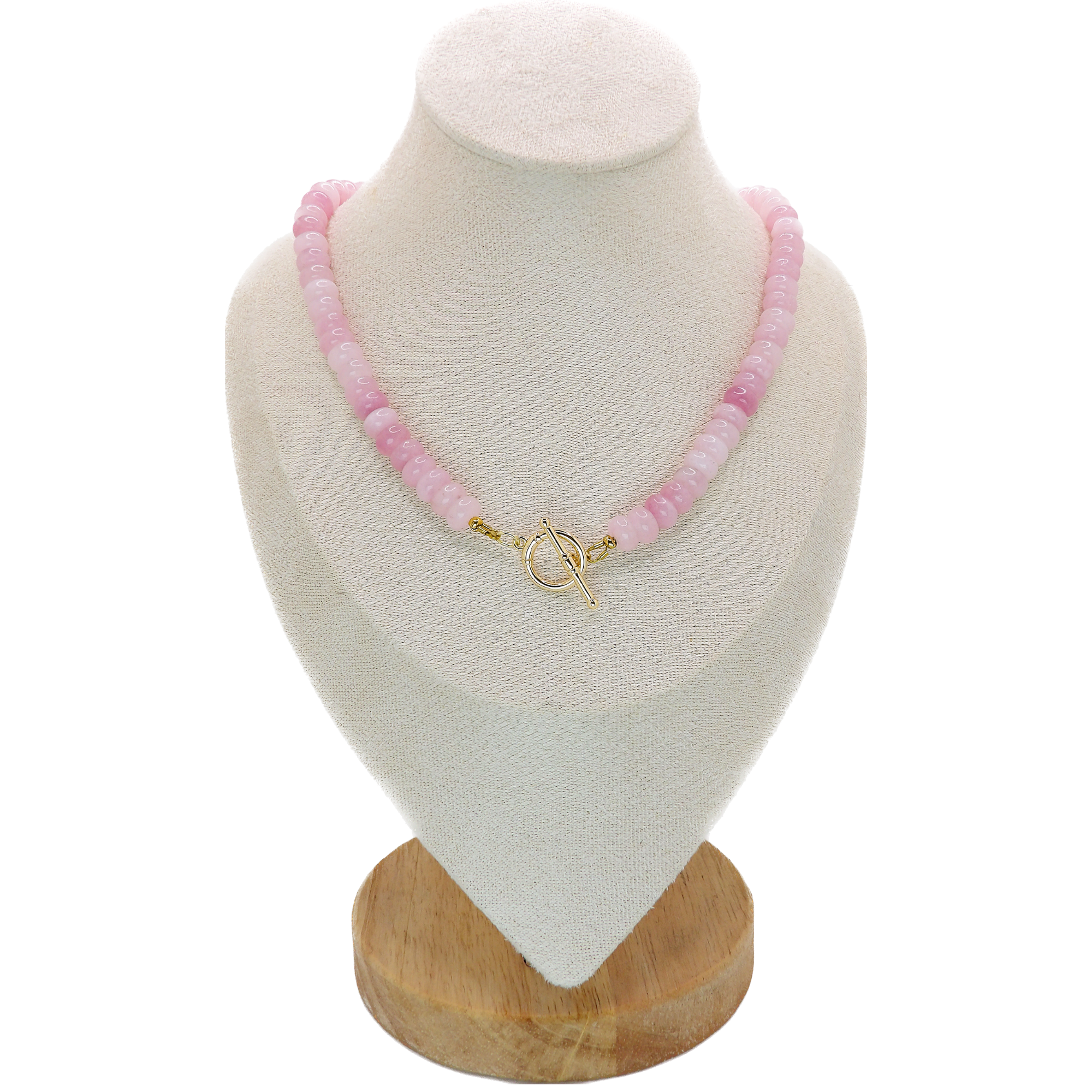EVA Necklace | Pink Candy Beads & Toggle Clasp
