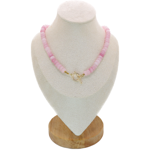 EVA Necklace | Pink Candy Beads & Toggle Clasp