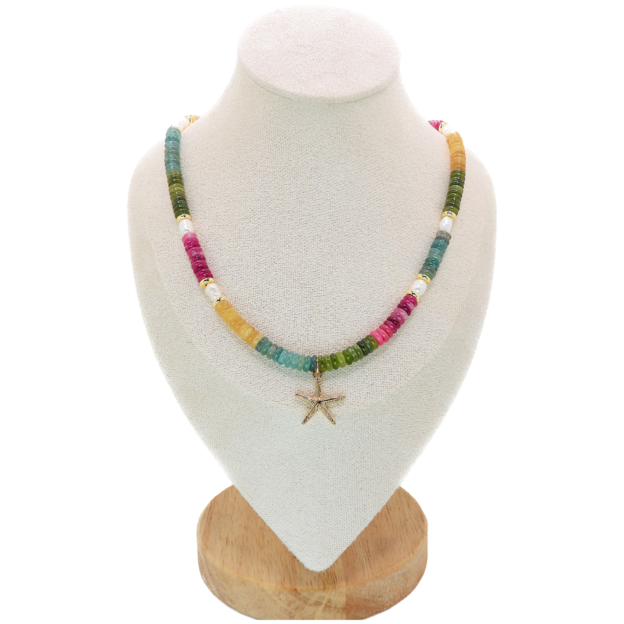Gypsy Seas Necklace | Multicolor Rainbow Gemstones & Pearls