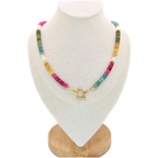 Gypsy Seas Necklace | Multicolor Rainbow Gemstones & Pearls