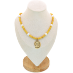 Gypsy Seas Necklace | Yellow Jade & Pearls