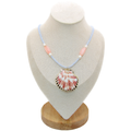 NERIDA Necklace | Blue Crystal Beads & Shell Pendant